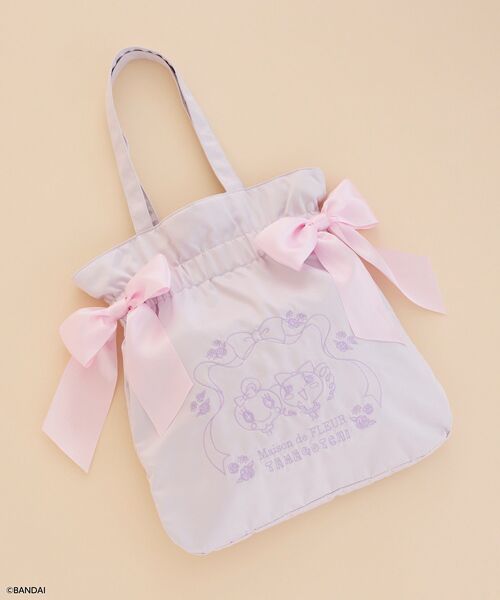 Maison de FLEUR(メゾンドフルール)の「たまごっち ダブルリボントート(トートバッグ・レディース・ピンク/ブルー/ラベンダー・FREE)」の1枚目の写真