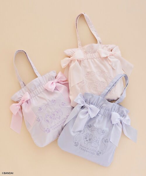 Maison de FLEUR(メゾンドフルール)の「たまごっち ダブルリボントート(トートバッグ・レディース・ピンク/ブルー/ラベンダー・FREE)」の4枚目の写真