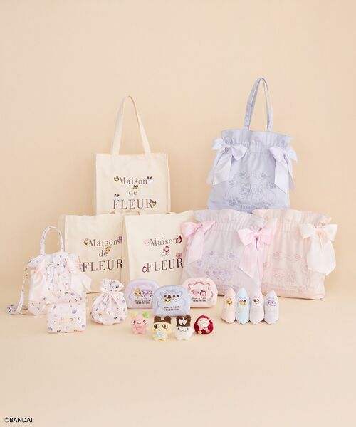 Maison de FLEUR(メゾンドフルール)の「たまごっち ダブルリボントート(トートバッグ・レディース・ピンク/ブルー/ラベンダー・FREE)」の5枚目の写真
