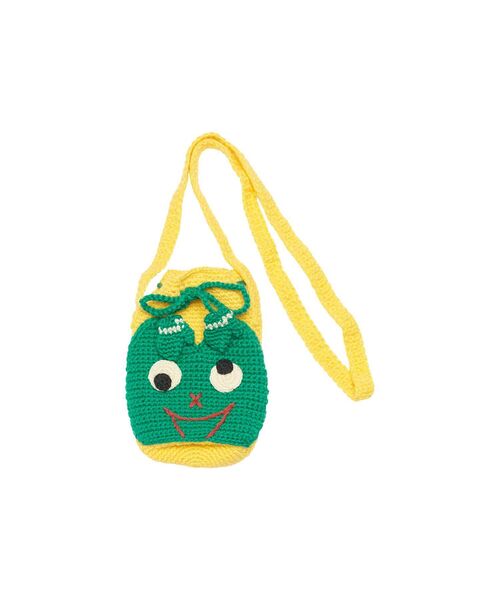 HYSTERIC GLAMOUR(ヒステリックグラマー)の「WEIRDO FROG 手編みサコッシュ(ショルダーバッグ・レディース・イエロー・FREE)」の1枚目の写真