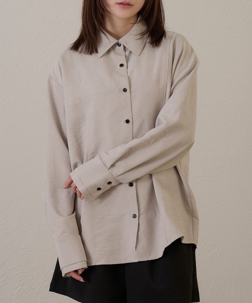 raffime(ラフィミー)の「【Raffime】ピーチスキンボタンデザインシャツ(シャツ/ブラウス・レディース・ピンク/ブラウン/ベージュ・フリー)」の13枚目の写真