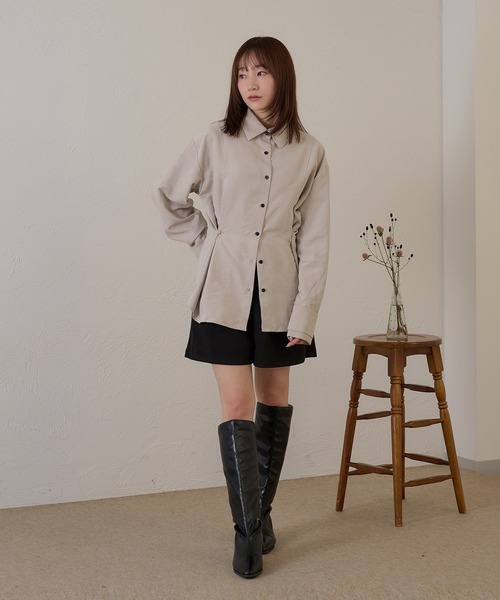 raffime(ラフィミー)の「【Raffime】ピーチスキンボタンデザインシャツ(シャツ/ブラウス・レディース・ピンク/ブラウン/ベージュ・フリー)」の8枚目の写真