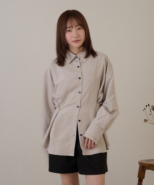 raffime(ラフィミー)の「【Raffime】ピーチスキンボタンデザインシャツ(シャツ/ブラウス・レディース・ピンク/ブラウン/ベージュ・フリー)」の5枚目の写真