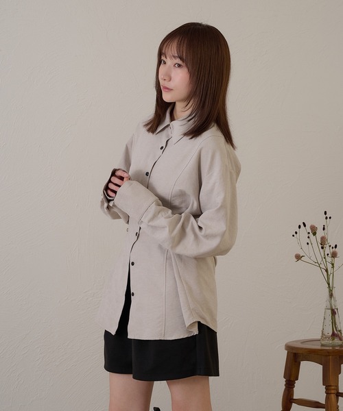 raffime(ラフィミー)の「【Raffime】ピーチスキンボタンデザインシャツ(シャツ/ブラウス・レディース・ピンク/ブラウン/ベージュ・フリー)」の17枚目の写真