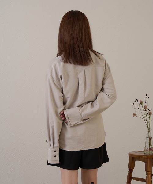 raffime(ラフィミー)の「【Raffime】ピーチスキンボタンデザインシャツ(シャツ/ブラウス・レディース・ピンク/ブラウン/ベージュ・フリー)」の18枚目の写真