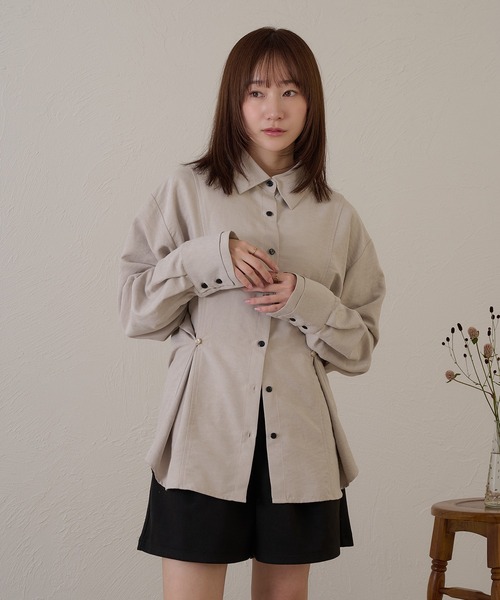 raffime(ラフィミー)の「【Raffime】ピーチスキンボタンデザインシャツ(シャツ/ブラウス・レディース・ピンク/ブラウン/ベージュ・フリー)」の7枚目の写真