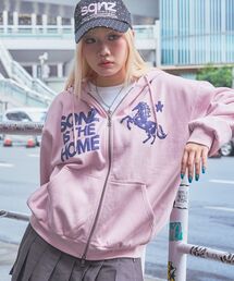 SEQUENZ（シークエンズ）の「※WEB限定   HOMEホースロゴプリントジップパーカー   sqnz horse logo zip p k（パーカー）」