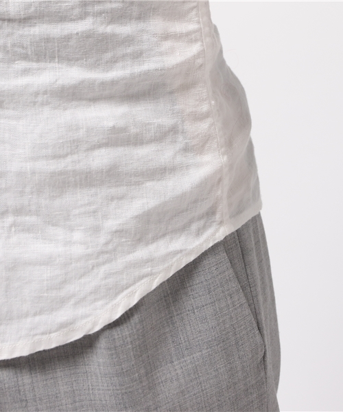 KATHARINE HAMNETT ladies(キャサリンハムネットレディース)の「OVERDYE SHIRT / オーバーダイシャツ リネンシャツ(シャツ/ブラウス・レディース・ホワイト/ネイビー/イエロー・FREE)」の5枚目の写真