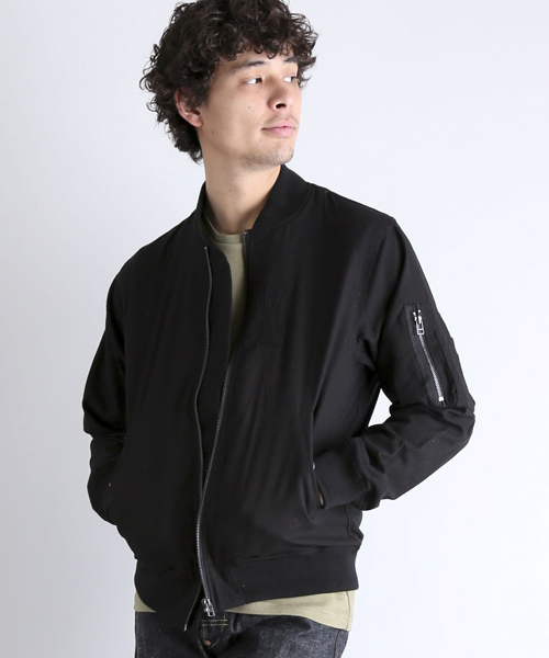 Denime（ドゥニーム）の「コットンリネン MA-1（MA-1・メンズ・カーキ/ブラック・LARGE/MEDIUM）」の11枚目の写真