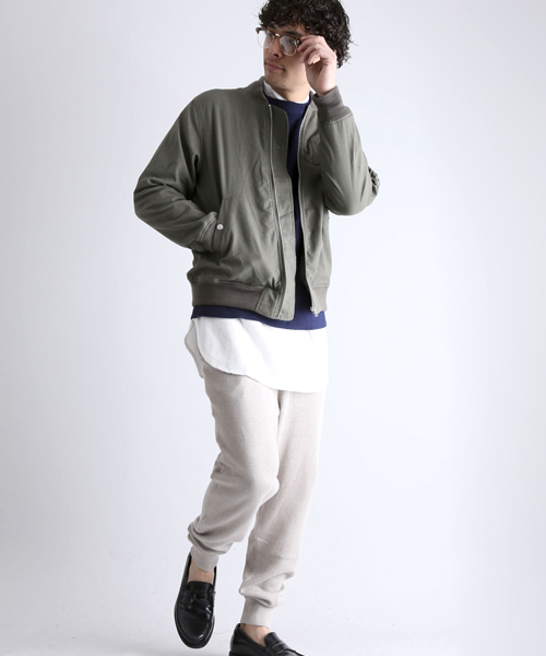 Denime（ドゥニーム）の「コットンリネン MA-1（MA-1・メンズ・カーキ/ブラック・LARGE/MEDIUM）」の14枚目の写真