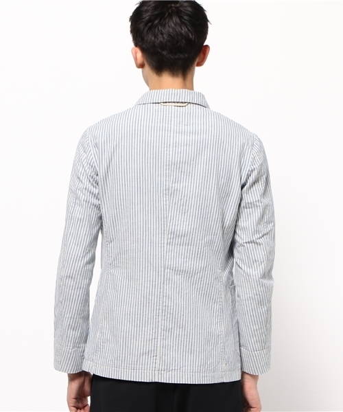 GRAND GLOBAL（グランドグローバル）の「GRAND　GLOBAL　/　ワークジャケット（カバーオール・メンズ・ストライプ/チェック/オフホワイト・38/40）」の9枚目の写真