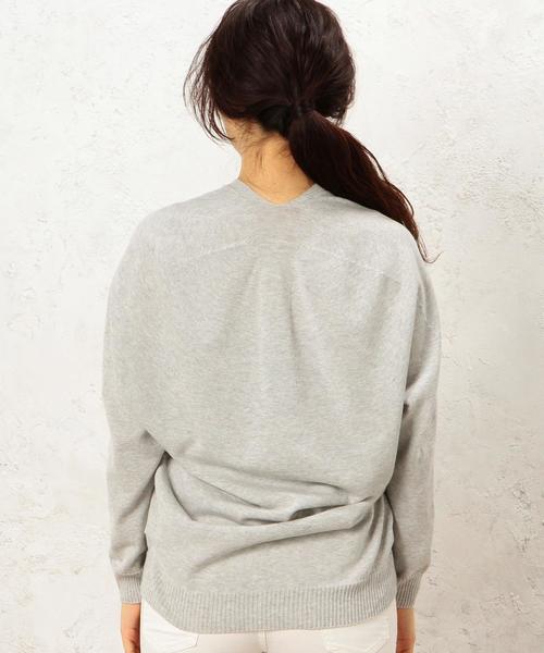 green label relaxing(グリーンレーベルリラクシング)の「CF H/Wash C リッタイ V/N PO ニット◆(ニット/セーター・レディース・オフホワイト/ライトグレー/モカ・FREE)」の4枚目の写真