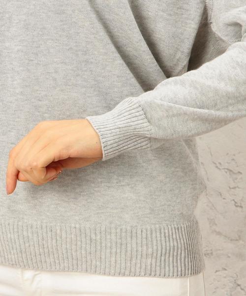 green label relaxing(グリーンレーベルリラクシング)の「CF H/Wash C リッタイ V/N PO ニット◆(ニット/セーター・レディース・オフホワイト/ライトグレー/モカ・FREE)」の9枚目の写真