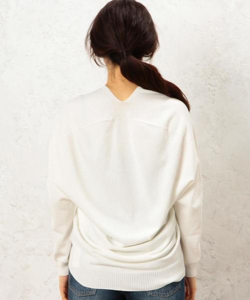 green label relaxing(グリーンレーベルリラクシング)の「CF H/Wash C リッタイ V/N PO ニット◆(ニット/セーター・レディース・オフホワイト/ライトグレー/モカ・FREE)」の11枚目の写真