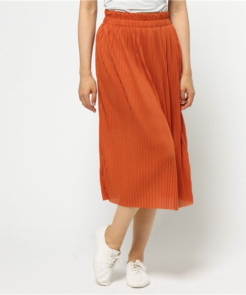 earth music&ecology（アースミュージックアンドエコロジー）の「【2016Summer】カットプリーツスカート（スカート・レディース・ベージュ/オレンジ/ブラック/カーキ・FREE）」の15枚目の写真