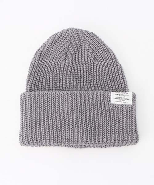 RAGEBLUE（レイジブルー）の「コットン/リネンリブワッチ /720226（ニットキャップ/ビーニー・メンズ・ベージュ/ホワイト/ネイビー/ダークグレー/ブラック/グレー・FREE）」の3枚目の写真