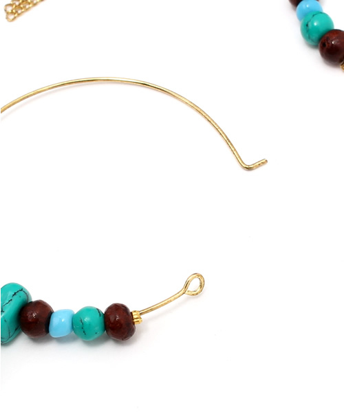 チャイハネ（チャイハネ）の「【チャイハネ】ボヘミアンフープピアス（ピアス（両耳用）・レディース・ゴールド/シルバー・FREE）」の4枚目の写真