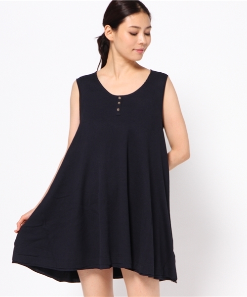 MOUSSY（マウジー）の「THERMAL FLARE N/S OPJ（ワンピース・レディース・カーキ/トップグレー/ネイビー/ホワイト・FREE）」の14枚目の写真