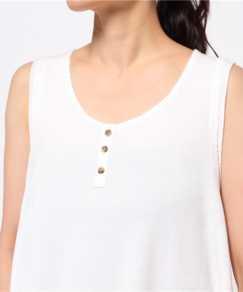 MOUSSY（マウジー）の「THERMAL FLARE N/S OPJ（ワンピース・レディース・カーキ/トップグレー/ネイビー/ホワイト・FREE）」の9枚目の写真