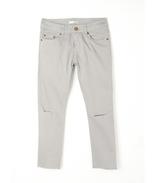 ダメージ加工入り・カットオフ美脚スキニーデニムパンツ