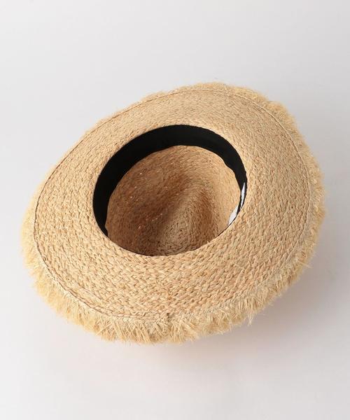 BEAUTY&YOUTH UNITED ARROWS（ビューティーアンドユースユナイテッドアローズ）の「BY フリンジラフィアハット ◆（ハット・レディース・ベージュ/ダークブラウン・FREE）」の6枚目の写真