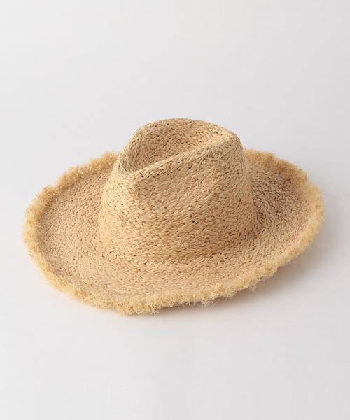 BEAUTY&YOUTH UNITED ARROWS（ビューティーアンドユースユナイテッドアローズ）の「BY フリンジラフィアハット ◆（ハット・レディース・ベージュ/ダークブラウン・FREE）」の7枚目の写真