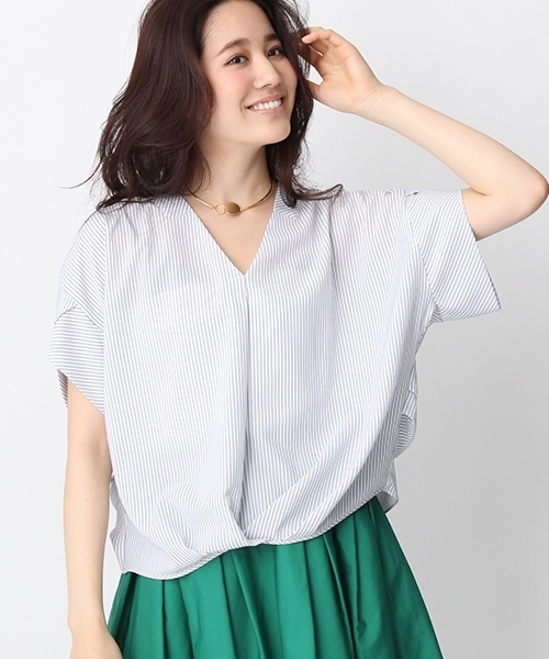 Andemiu（アンデミュウ）の「スソタックムジガラショートスリーブ752364（シャツ/ブラウス・レディース・ホワイト/ピンク/ブルー/グレー/レッド/ブラック・FREE）」の19枚目の写真