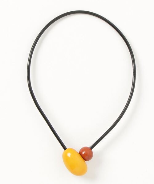 KU-CROISSANT（クークロワッサン）の「【NODOVA】Paris CESARI　ネックレス（ネックレス・レディース・パープル/ネイビー/イエロー/レッド/マスタード/ブラウン/ターメリック/ライトブルー/オレンジ/オリーブ/ダークネイビー/フレッシュイエロー/テラコッタ/グレー/アクア/ブラック×グレー/ブルー・ONE SIZE）」の15枚目の写真