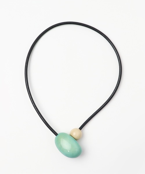 KU-CROISSANT（クークロワッサン）の「【NODOVA】Paris CESARI　ネックレス（ネックレス・レディース・パープル/ネイビー/イエロー/レッド/マスタード/ブラウン/ターメリック/ライトブルー/オレンジ/オリーブ/ダークネイビー/フレッシュイエロー/テラコッタ/グレー/アクア/ブラック×グレー/ブルー・ONE SIZE）」の20枚目の写真