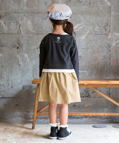 BREEZE（ブリーズ）の「B.C.S リンクコーデロゴワンピース（ワンピース・キッズ・チャコール・80/90/95/100/110/120/130/140）」の3枚目の写真