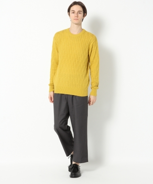 GLOBAL WORK（グローバルワーク）の「7ゲージCNWケーブルニットプルオーバー/767750（ニット/セーター・メンズ・ホワイト/ネイビー/レッド/イエロー/ブラック/グレー・LARGE/MEDIUM/SMALL/X-LARGE）」の7枚目の写真