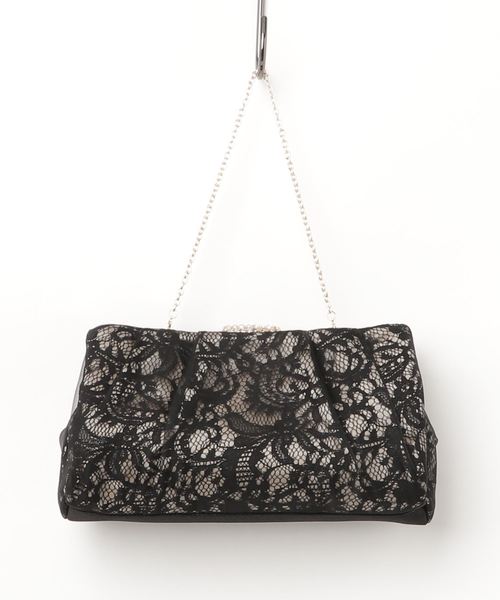 Cupid Heart（キューピッドハート）の「【Cupid Heart】結婚式バッグ レース×オーガンジーバッグ（クラッチバッグ・レディース・ブラック/ベージュ/シルバー系その他・MEDIUM）」の7枚目の写真