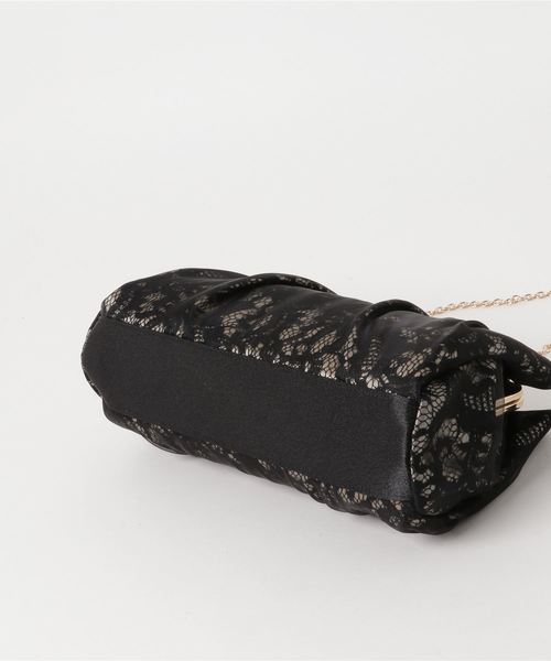 Cupid Heart（キューピッドハート）の「【Cupid Heart】結婚式バッグ レース×オーガンジーバッグ（クラッチバッグ・レディース・ブラック/ベージュ/シルバー系その他・MEDIUM）」の4枚目の写真