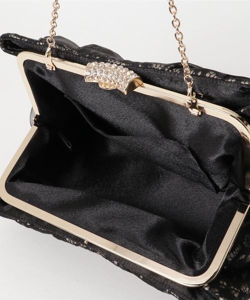 Cupid Heart（キューピッドハート）の「【Cupid Heart】結婚式バッグ レース×オーガンジーバッグ（クラッチバッグ・レディース・ブラック/ベージュ/シルバー系その他・MEDIUM）」の5枚目の写真