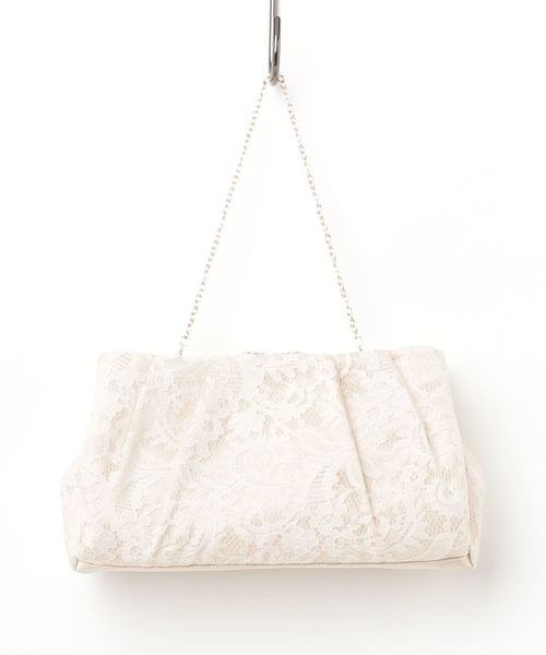 Cupid Heart（キューピッドハート）の「【Cupid Heart】結婚式バッグ レース×オーガンジーバッグ（クラッチバッグ・レディース・ブラック/ベージュ/シルバー系その他・MEDIUM）」の15枚目の写真