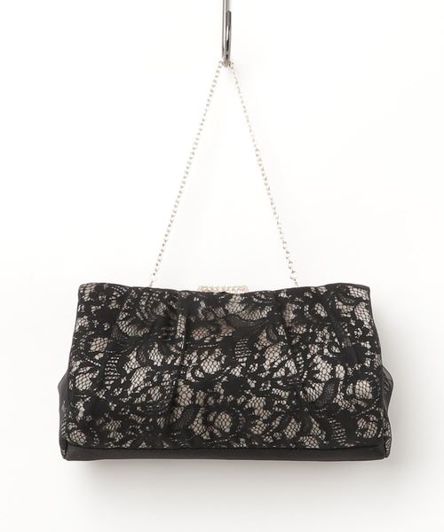 Cupid Heart（キューピッドハート）の「【Cupid Heart】結婚式バッグ レース×オーガンジーバッグ（クラッチバッグ・レディース・ブラック/ベージュ/シルバー系その他・MEDIUM）」の14枚目の写真