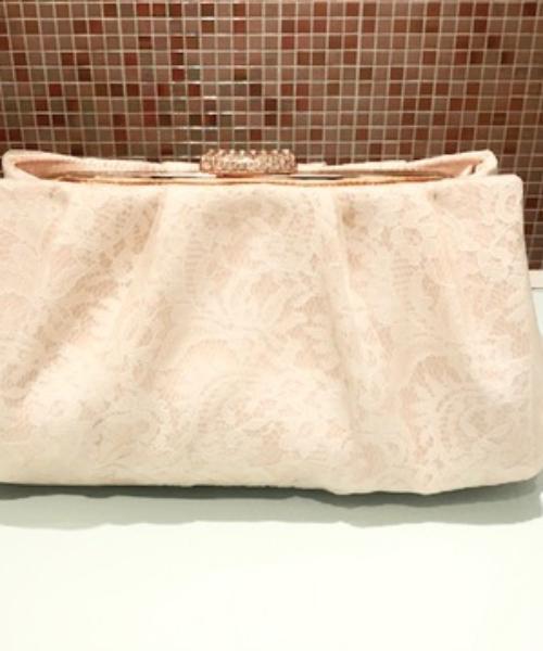 Cupid Heart（キューピッドハート）の「【Cupid Heart】結婚式バッグ レース×オーガンジーバッグ（クラッチバッグ・レディース・ブラック/ベージュ/シルバー系その他・MEDIUM）」の11枚目の写真