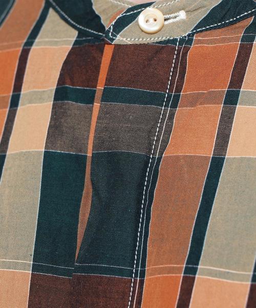 Kaptain Sunshine（キャプテン サンシャイン）の「＜KAPTAIN SUNSHINE＞CHECK BAND COLLAR SHIRT/シャツ.（シャツ/ブラウス・メンズ・ブラウン・40/38）」の9枚目の写真