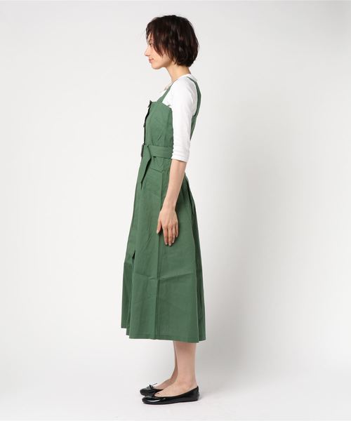 Re:EDIT（リエディ）の「麻混リネンタッチトレンチワンピース（ワンピース・レディース・オレンジ/ベージュ/マスタード/モカ/カーキ・LARGE/MEDIUM）」の7枚目の写真