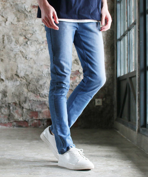 THE CASUAL（カジュアル）の「ストレッチスキニーデニムパンツ（デニムパンツ・メンズ・ブルー系その他2/ワンウォッシュ/ブルー系その他/ブラック系その他/ブラック/ライトグレー・L/M/S/XL）」の4枚目の写真