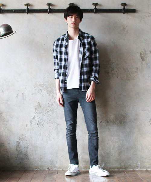 THE CASUAL（カジュアル）の「ストレッチスキニーデニムパンツ（デニムパンツ・メンズ・ブルー系その他2/ワンウォッシュ/ブルー系その他/ブラック系その他/ブラック/ライトグレー・L/M/S/XL）」の9枚目の写真