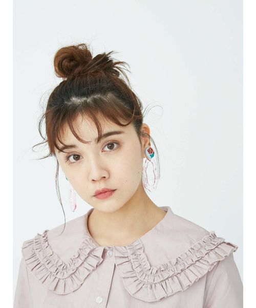 merry jenny（メリージェニー）の「アクリル2wayイヤリング（イヤリング・レディース・ピンク/クリア・FREE）」の3枚目の写真