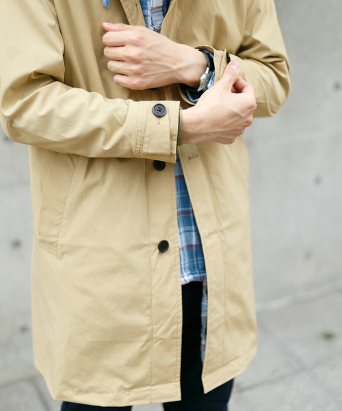 URBAN RESEARCH Sonny Label(アーバンリサーチサニーレーベル)の「マルチファンクションステンカラーコート(ステンカラーコート・メンズ・ベージュ/ネイビー/レッド/カーキ・MEDIUM/LARGE)」の13枚目の写真