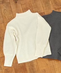 KOBE LETTUCE | バルーンスリーブハイネックリブニットトップス＊レディース/セーター/モックネック[C3290]神戸レタス(ニット/セーター)