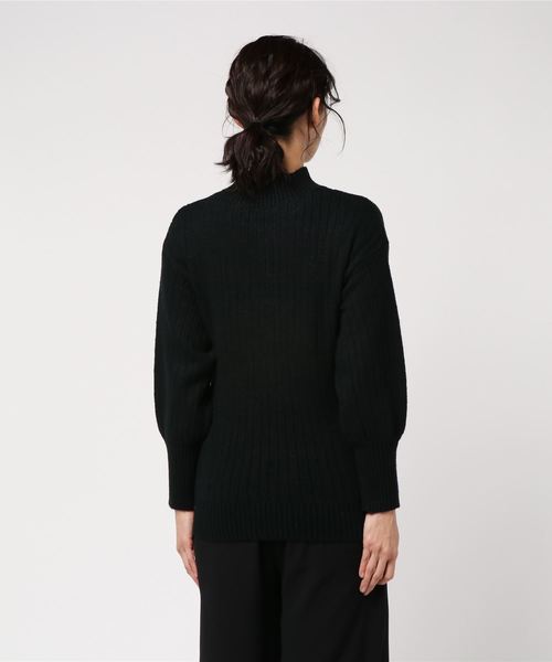 KOBE LETTUCE（コウベレタス）の「バルーンスリーブハイネックリブニットトップス＊レディース/セーター/モックネック[C3290]神戸レタス（ニット/セーター・レディース・チャコールグレー/ブラック/ベージュ/オフホワイト/マスタード/テラコッタ・FREE）」の8枚目の写真