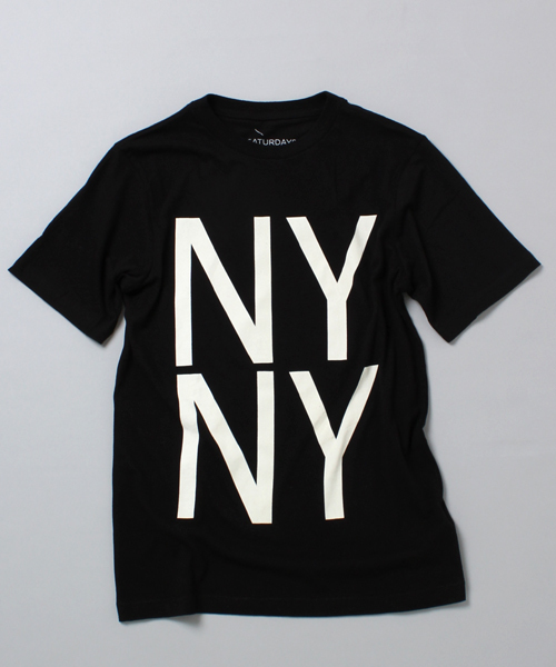 Saturdays NYC（サタデーズ ニューヨークシティ ）の「□SATURDAYS SURF NYC / NY NY Tシャツ（Tシャツ/カットソー・メンズ・ホワイト/ブラック/イエロー・X-SMALL/SMALL/MEDIUM/LARGE）」の3枚目の写真
