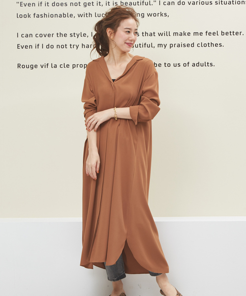 新色追加 開襟シャツワンピース シャツワンピース Fonce フォンセ のファッション セール