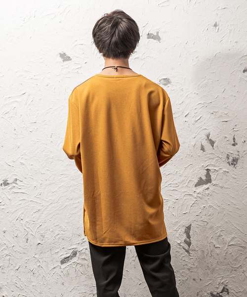 MinoriTY(マイノリティ)の「アシメトリーカットワークロンT(Tシャツ/カットソー・メンズ・イエロー/ネイビー/ホワイト/モカ/ブラック・L/M)」の8枚目の写真