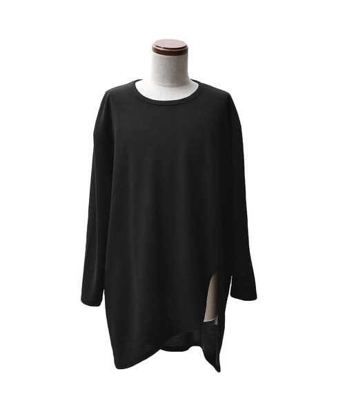 MinoriTY(マイノリティ)の「アシメトリーカットワークロンT(Tシャツ/カットソー・メンズ・イエロー/ネイビー/ホワイト/モカ/ブラック・L/M)」の14枚目の写真