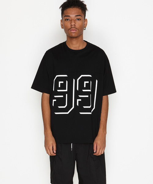 NUMBER (N)INE(ナンバーナイン)の「99_FOOTBALL T-SHIRT(Tシャツ/カットソー・メンズ・ホワイト/ブラック/ホワイト×ブラック・2/4/3)」の3枚目の写真